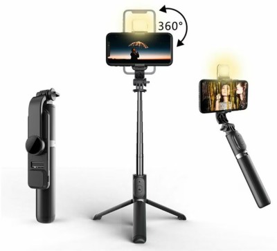 Deeshora Bluetooth Selfie Stick(Black, Remote Included)