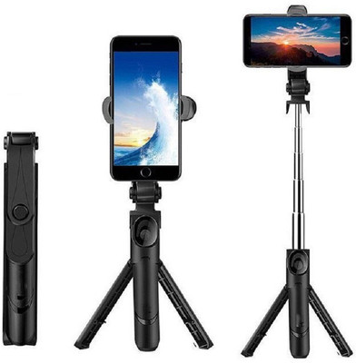 GLATOXI Bluetooth Selfie Stick(Black, Remote Included)