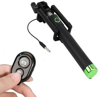 BUFONA Bluetooth Selfie Stick(Black, Remote Included)