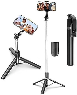 Pharaoh R1L-Selfie stick with tripod wireless Bluetooth Selfie Stick(Multicolor, Remote Included)