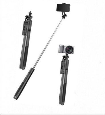 EVAAENTERPRISES Durable Design L16 Selfie stick compatible with all smartphones Bluetooth Selfie Stick(Black, Remote Included)