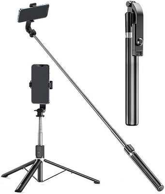 Pharaoh R1L-Selfie stick with tripod wireless Bluetooth Selfie Stick(Multicolor, Remote Included)