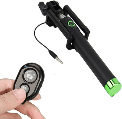 ZmiZc Bluetooth Selfie Stick(Black, Remote Included)