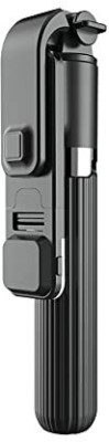 TECH GAMERZ Q07 Bluetooth Selfie Stick(Black, Remote Included)