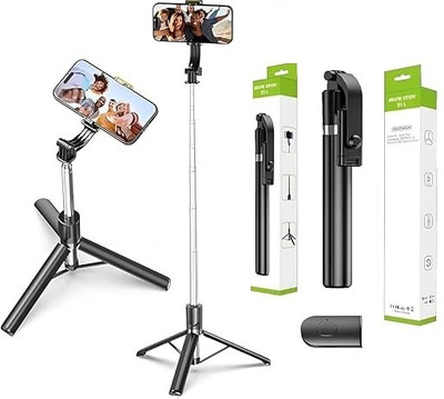 Pharaoh R1L Wireless Selfie stick and Tripod Bluetooth Selfie Stick(Black, Remote Included)