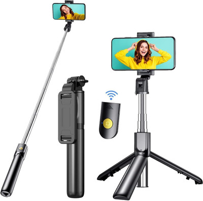 Action Pro Selfie Stick with Tripod Stand,3 in1 Multifunctional design, Selfie, Vlogging & Photo Shoot, Selfie stick with Bluetooth Remote Bluetooth Selfie Stick(Selfie Stick with Tripod Stand,3 in1 Multifunctional design, Selfie)