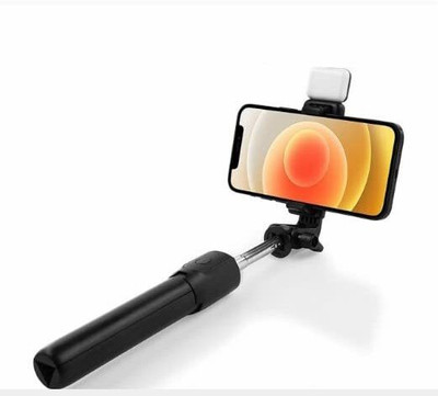 Ratixes Bluetooth Selfie Stick(Black, Remote Included)