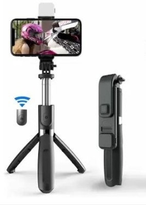 JYTIQ r1s selfie stick Bluetooth Selfie Stick(Black, Remote Included)