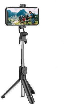 GLATOXI Bluetooth Selfie Stick(Black, Remote Included)