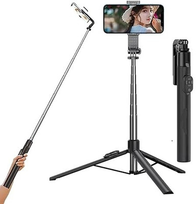 Sconzi Y17 (170 Cm) Long Selfie stick with Detachable Bluetooth Remote Bluetooth Selfie Stick(Black, Remote Included)