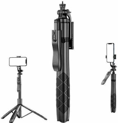 EVAAENTERPRISES L16 Portable Mobile Holder For Photo Video Shooting Bluetooth Selfie Stick(Black, Remote Included)