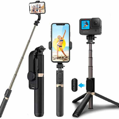 G2L Bluetooth Selfie Stick(Black, Remote Included)