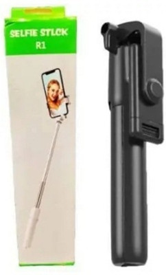 Click up Extendable Selfie Stick with Detachable Wireless Remote and Tripod Stand Bluetooth Selfie Stick(Black, Remote Included)