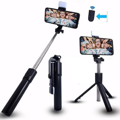 Pharaoh Y17 Wireless Selfie stick and Tripod Bluetooth Selfie Stick(Black, Remote Included)
