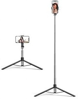 Sconzi Y17 (170 Cm) Long Selfie stick with Detachable Bluetooth Remote Bluetooth Selfie Stick(Black, Remote Included)