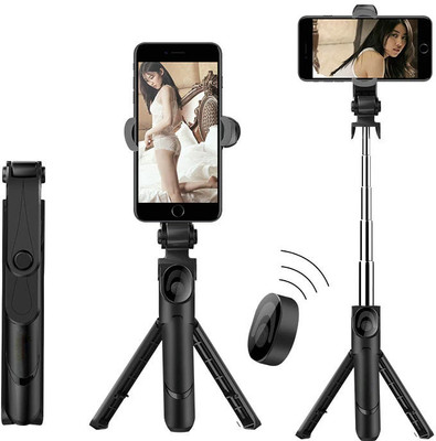 Planetoid HIGH QUALITY WIRELESS SELFIE STICK MULTI-FUNCTION WIRELESS REMOTE Bluetooth Selfie Stick(Black, Remote Included)
