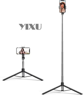 YIXU Super Long Selfie stick 170cm Y17 Selfie Stick Tripod with expandable features Bluetooth Selfie Stick(Black, Remote Included)