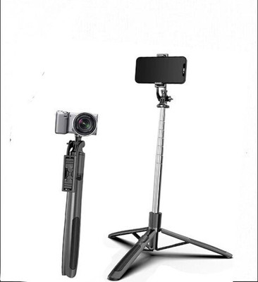EVAAENTERPRISES L16 Selfie Stick Gimbal Compatible for all Mobiles 5.8 feet long Bluetooth Selfie Stick(Black, Remote Included)