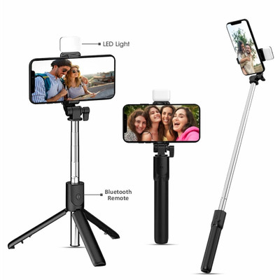 VEDRO Selfie Stick R1S Bluetooth Selfie Stick(Black, Remote Included)