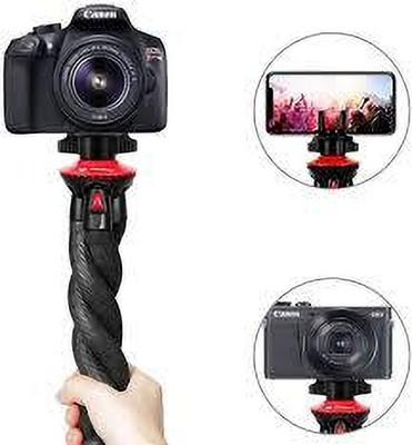TECHEL Bluetooth Selfie Stick(Red, Remote Included)