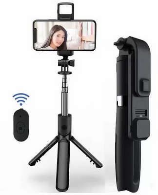 FREAKERS Bluetooth Selfie Stick(Black, Remote Included)