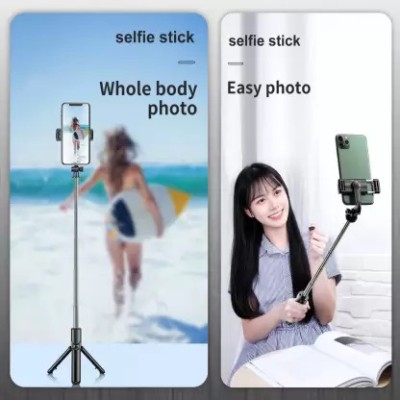 SANNO WORLD Bluetooth Selfie Stick(Black, Remote Included)