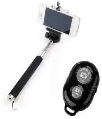 A CONNECT Z Bluetooth Selfie Stick(Multicolor, Remote Included)