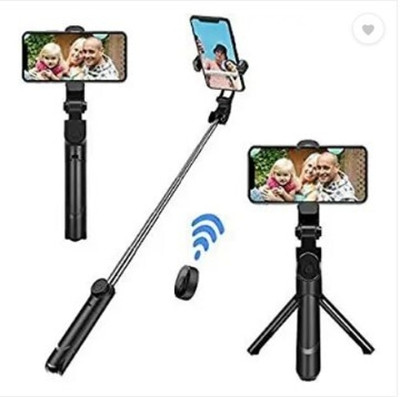 BUFONA Bluetooth, Cable Selfie Stick(Blue, Remote Included)