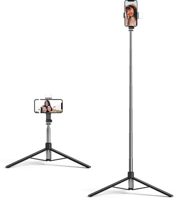 YIXU Super Long Selfie stick 170cm Y17 Selfie Stick Tripod with expandable features Bluetooth Selfie Stick(Dark Black, Remote Included)