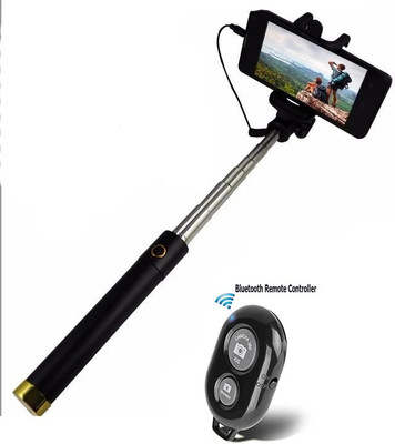 ZmiZc Bluetooth Selfie Stick(Black, Remote Included)