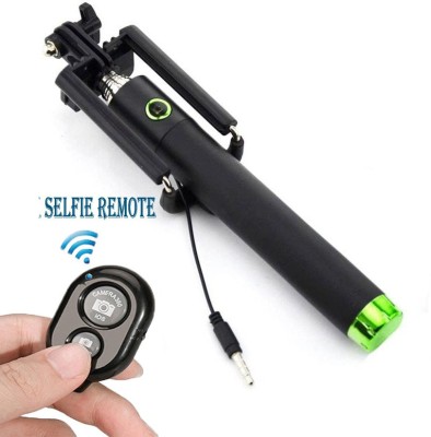 BUFONA Bluetooth Selfie Stick(Black, Remote Included)