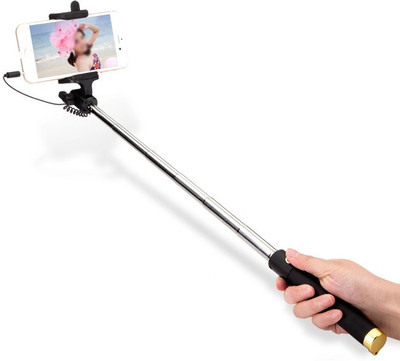 G2L UNIVERSAL WIRED HANDHELD MONOPOD FOR PHONE HOLDER OR PHOTOGRAPHY VIDEO RECORDING YOUTUBE REELS & CAPUTURE EVERY SPECIAL MOMENT Cable Selfie Stick(Black)