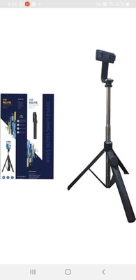 MADHU ENTERPRISES Y17 Tripod Tongsis Bluetooth Tripod HP Kamera Remote Control Bluetooth Selfie Stick(Black, Remote Included)