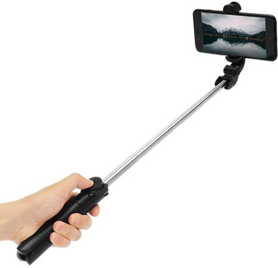 utkrist Bluetooth Selfie Stick(Black, Silver, Remote Included)