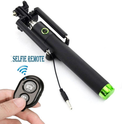 ZmiZc Bluetooth Selfie Stick(Black, Remote Included)