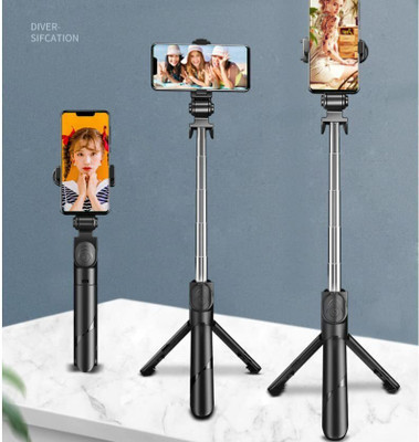 Infinite Digital Bluetooth Extendable Selfie Sticks with Wireless Remote and Tripod Stand, 3-in-1 Tripod(BLACK,WHITE,PINK, Supports Up to 503 g)