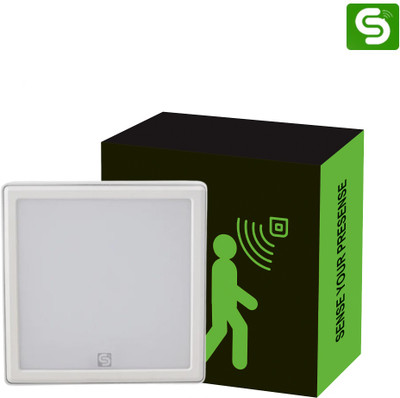 ESYSENSE 15 Watt Motion Sensor Surface Mount Light, AUTO ON/Off Light Sensor, 6500K Wired Sensor Security System