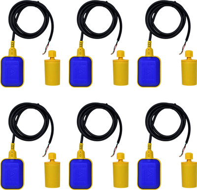 AMPEREUS Float Switch for Accurate Tank Water Level Sensor with 2 Meter Wire (Pack of 6) Wired Sensor Security System