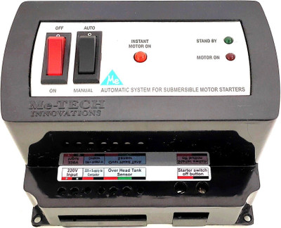 Me-TECH INNOVATIONS MOHALI Water Level Controller for Submersible (1 Phase 2 HP) Motor Starters for 1 Tank Wired Sensor Security System