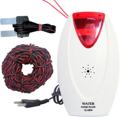 Nevtaa Water Tank Overflow Alarm, Hindi & English Melody Sound, 16 Ft Sensor Wire Wired Sensor Security System