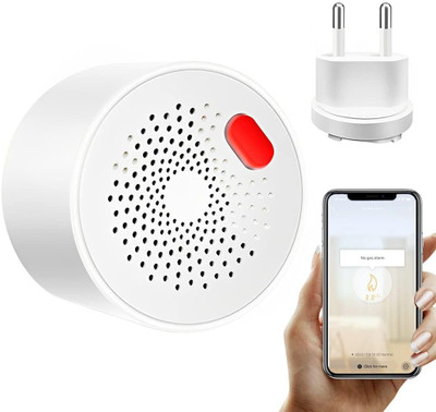 Simcotrack Smart Gas Leak Detector Mini WiFi Gas Leakage Alarm with Sound & Light Warning Wireless Sensor Security System