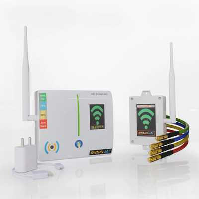 Swarnjal Wireless 50 Floors / 5 KM Water Level Indicator with Overflow & Empty Alarm Wireless Sensor Security System