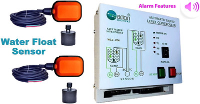 AdonElectronics Water Level Controller With 2-Float Sensors & Alarm Features for Monoblock,1-Ph Wired Sensor Security System