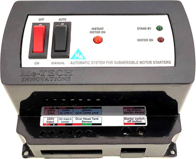 Me-TECH INNOVATIONS MOHALI Water Level Controller for Submersible (1 Phase 2 HP) Motor Starters for 1 Tank Wired Sensor Security System