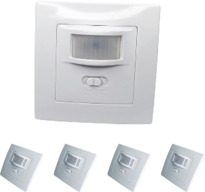 Geld Tech PIR WALL-MOUNTED HIDDEN INFRARED MOTION SENSOR ON\OFF SWITCH | Pack of 5 Wired Sensor Security System