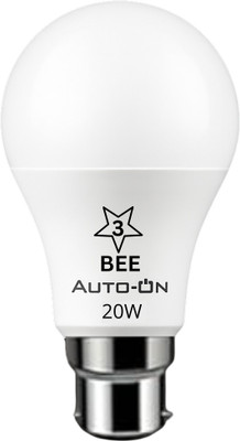 auto-on 20 W Basic Standard B22 LED Bulb(White)