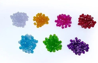 CHL ROAR PLASTIC BEADS IN SQUARE BEADS set of 350beads Mult colour Beads(200 g)