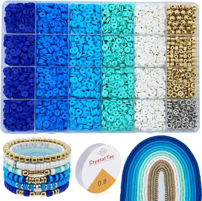 Sarang Clay Beads for Friendship Bracelet Making Kit Heishi Polymer Coastal Clay Beads