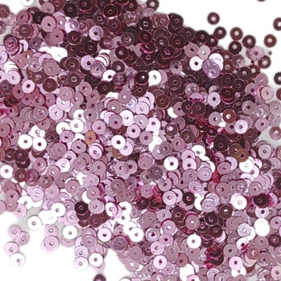 Indian Petals 4mm Round Disk Sequin Shine Glitter Sitara for Crafting Or Decoration - 100 Gram Puce Sequins(100 g)