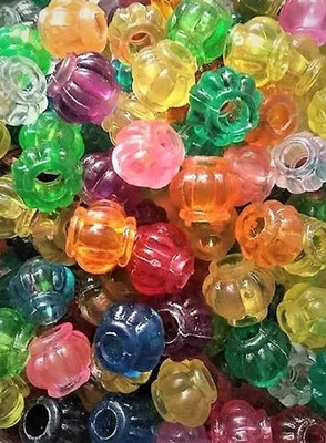 CHL ROAR MATKI SHAPED PLASTIC BEADS SET OF 300 MULTICOLOUR MULTICOLOUR Beads(100 g)